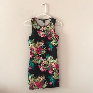 Forever 21 tropical floral bodycon dress